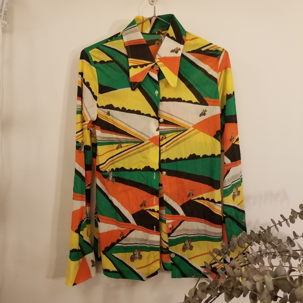 Vintage funky patterned blouse